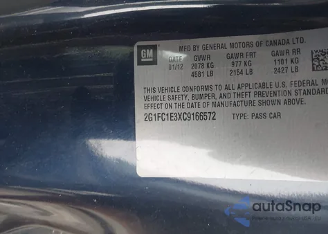 2012 Chevrolet Camaro 2Lt from USA, damaged, VIN 2G1FC1E3XC9166572